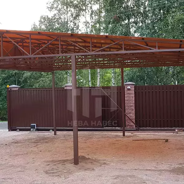 Парковочный односкатный навес для автомобиля