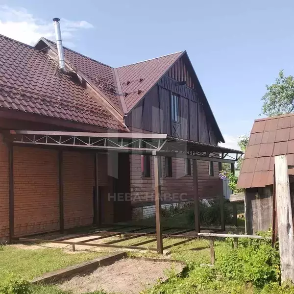 Навес односкатный для дачи с металлочерепицей