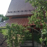 стальной навес с кровлей из металлочерепицы
