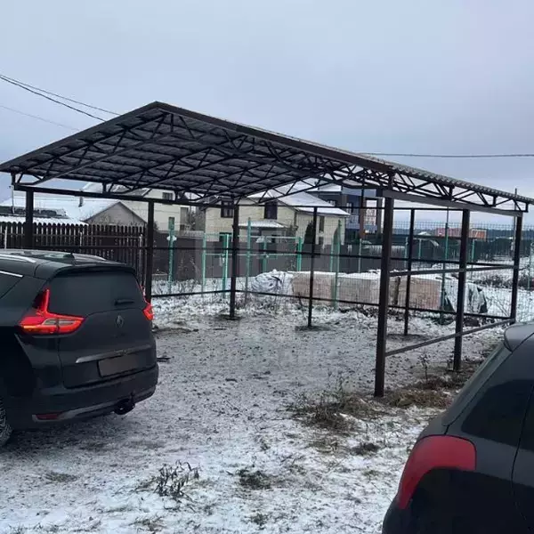 двускатный навес для авто