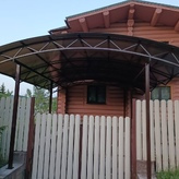 арочный навес с сотовым поликарбонатом