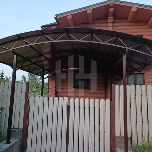 арочный навес с сотовым поликарбонатом