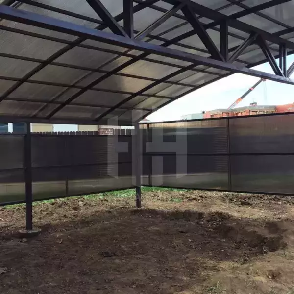 навес полуарочный со стенками