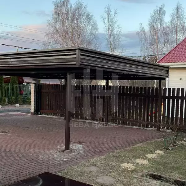 автомобильный навес с кровлей из профлиста